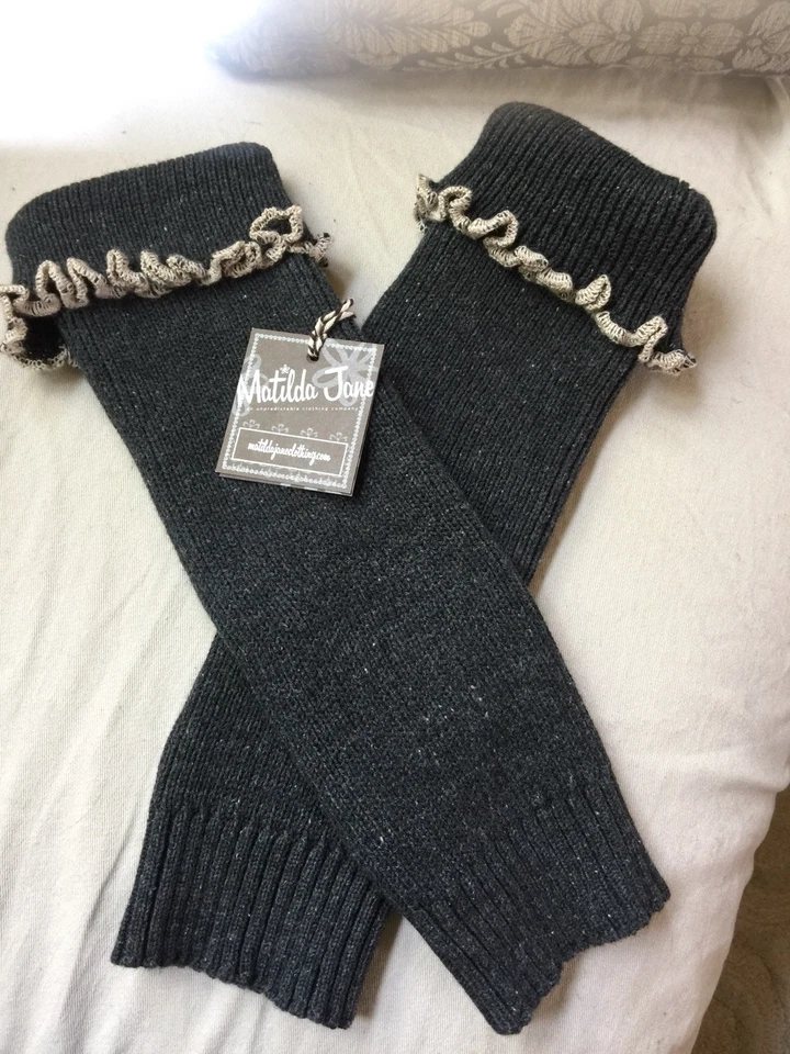 NUEVO Calentadores de Piernas Plegables Matilda Jane Gitana Azul Gris Talla Única para la mayoría de las niñas Foto 1 de 1