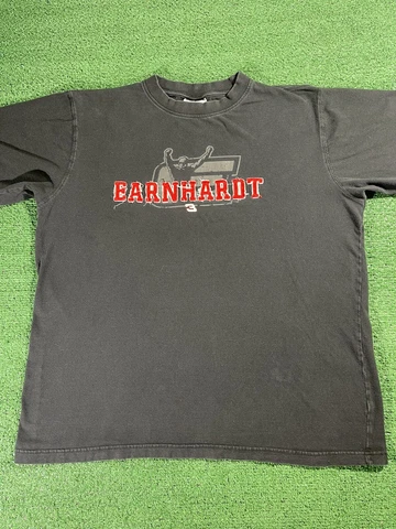 Vintage y2k Dale Earnhardt Nascar T shirt Embroidered Size Extra Large Black Cover