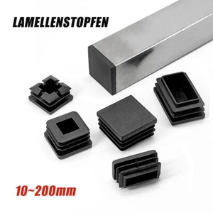 Lamellenstopfen Vierkant Rohrstopfen Rohrkappen Stopfen Endkappen Gleiter Kappe - Picture 1 of 63