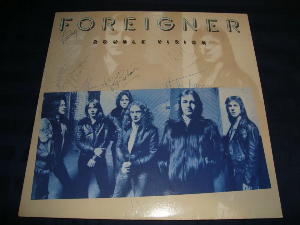 Foreigner Double Vision LP fully signed - Image 1 of 4