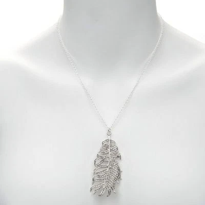 NOVO Colar Pingente de Pena CC Skye em Prata Varejo $175 - Imagem 1 de 2