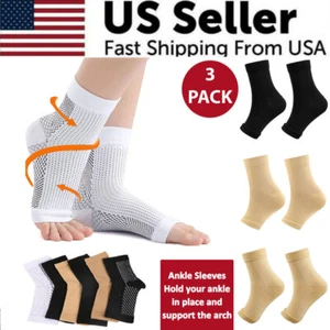 3Pairs Soothe Compression Socks for Neuropathy Pain Ankle Brace Plantar Fasciiti - Picture 1 of 16