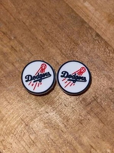 Dodgers 2 Charm Bundle fits Crocs Clogs And Other Shoes With Holes - Picture 1 of 1