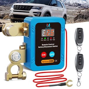 Car Battery Disconnect Isolator Switch 12V 240V Cut Off Switch Remote Control - Picture 1 of 21