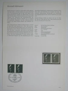 Bund Ministerkarte Typ IV 1976 Din A 5 Mi.Nr.  Konrad Adenauer - Picture 1 of 1