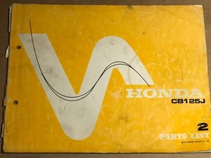 Honda CB125J CB125 J 1975 USED OEM Parts List (2) Manual Book 1738302 - Picture 1 of 9