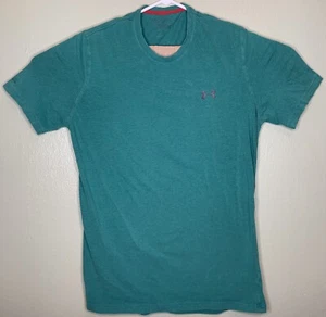 Camicia girocollo Under Armour Charged Heat Gear da uomo taglia grande logo verde acqua sciolta - Foto 1 di 6