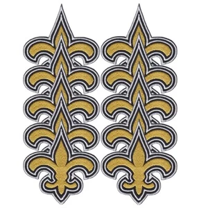 Parche de hierro bordado de 10 piezas con logotipo de la nación de los santos de Nueva Orleans talla 3,0""x3,5 - Imagen 1 de 12