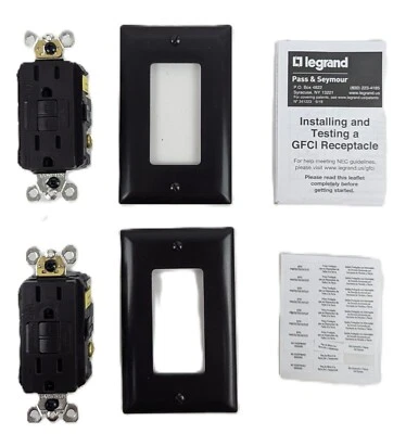 2 Legrand Pass Seymour 2097TRWR Brown GFCI Duplex Receptacle 20A TamperResistant - Image 1 of 4