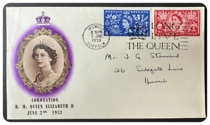 UK - 1953 - Coronation Cover - Ipswich Duplex "Long Live the Queen" PM - Picture 1 of 2