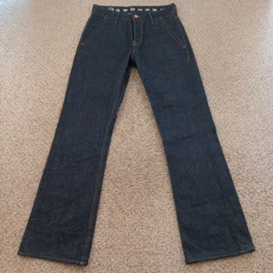 Earnest Sewn Hemingway Jeans Mens Size 30 Blue Button Fly Dark Wash 29x31 - Picture 1 of 12