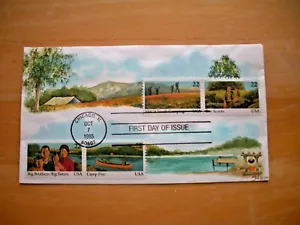 Schinken Ersttagsbrief Camping vollfarbiger Einband 1985 signiert & # - Bild 1 von 1