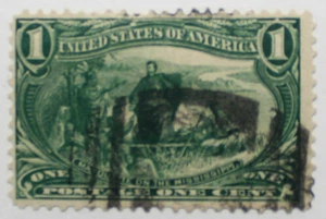 US Stamp Scott #285 ~ Marquette on the Mississippi 1c 1898 used GR03 - Picture 1 of 1