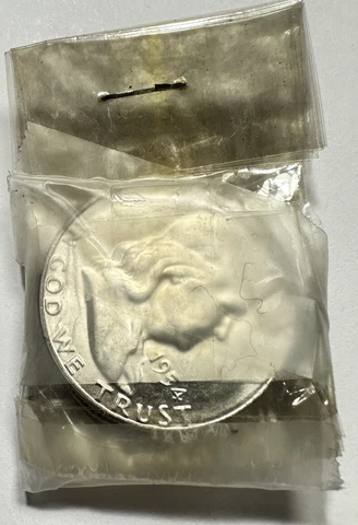 RARE 1954 UNITED STATES 4-COIN MINT SILVER COINS - NO BOX #3719 Cover