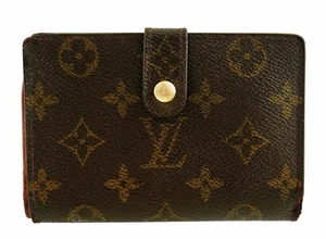 Authentische Louis Vuitton LV Monogramm Canvas Leder Französisch Kompakt Clutch Geldbörse - Bild 1 von 11