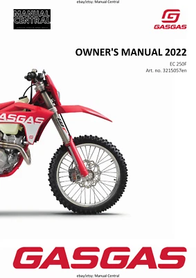 GASGAS 2022 - EC 250F- OWNERS MANUAL - REPRINTED - Image 1 of 4