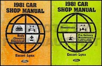 Repair Manual Book Ford Escort and Mercury Lynx 81-90 | eBay