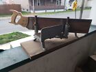 Lot of 2 vintage Millers Falls Miter Box 1124 & matching saw Heavy Duty READ!!!!