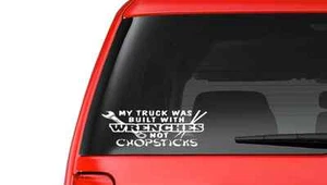 My Truck was Built With Wrench (M5) Vinyl Decal Sticker Car/Truck Laptop Window  - Picture 1 of 2