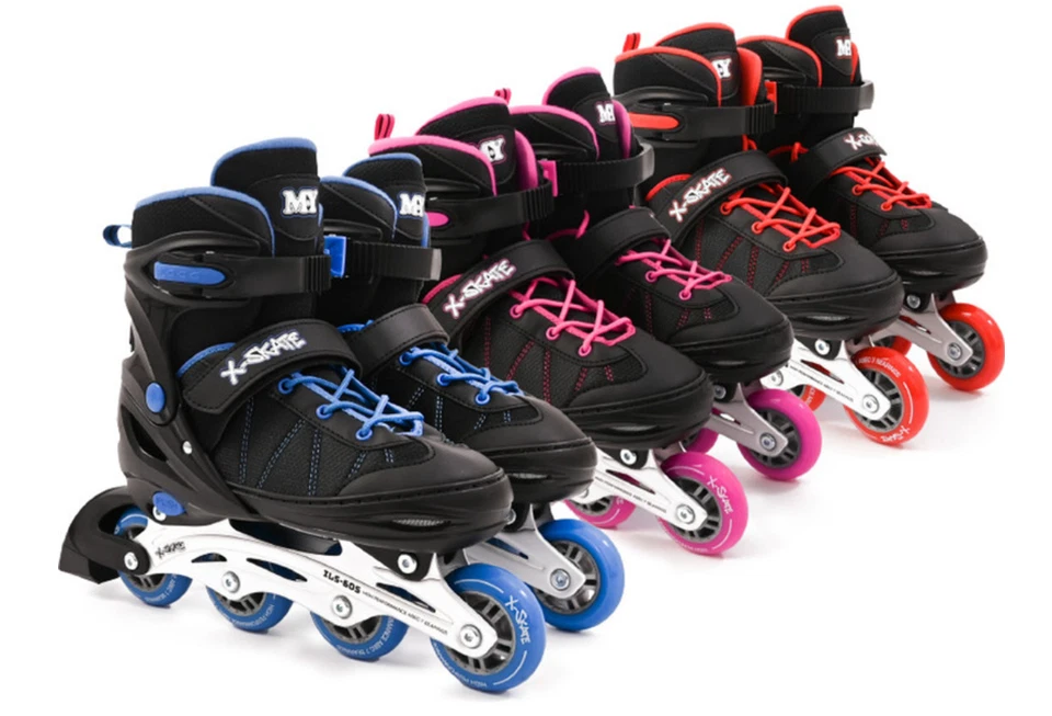 M.Y X-Skate Kids Inline Roller Skates with Built In Adjusters Roller Boots - Image 1 of 1