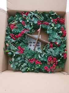 Balsam Hill Bay Laurel with Mixed Berries Wreath 30" - Picture 1 of 6