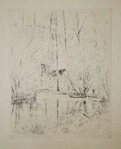 André Dunoyer Segonzac - Ätzradierung Starke- Das Haus Der Rand Des See - Picture 1 of 1