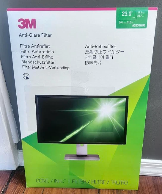 3M™ Anti-Glare Screen Filter for Monitors, 23" Widescreen (16:9), AG230W9B - Image 1 of 4