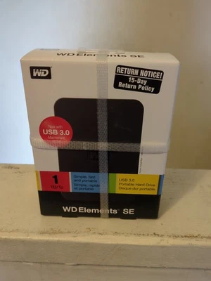 Factory Sealed Western Digital Elements SE 1TB External Hard Drive USB 3.0 - Image 1 of 4