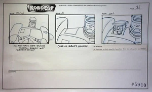 RoboCop Alpha Commando Production 1998 Hand Drawn Storyboard Orion Pictures - Picture 1 of 2