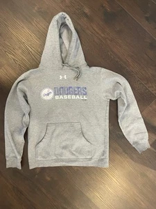 Under Armour Los Angeles Dodgers Gray Pullover Hoodie, Unisex Youth Small - Picture 1 of 4