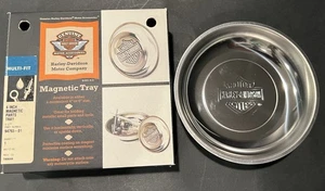 Harley-Davidson 94793-01 , 6" Metal Parts Tray bowl W/ Magnetic Magnet Base - Picture 1 of 4