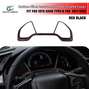 1pcs Real Carbon Fiber Instrument Panel Frame Trim For Honda Civic Type R FK8 - Bild 1 von 9