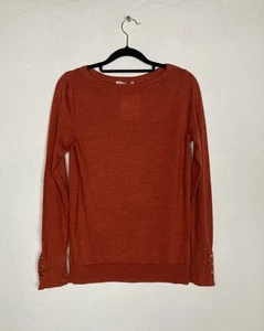 Hobbs Perla Lightweight Burnt Orange Merino Wool Jumper Size S Small - Picture 1 of 6