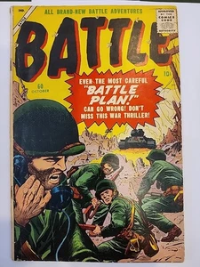 Battle #60 Atlas Marvel War Comics Combat Kelly Silver Age Oct 1958 FN+ - Picture 1 of 13
