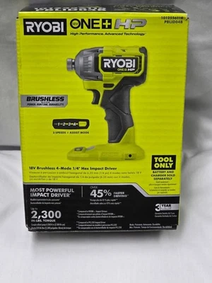 Driver de impacto Ryobi PBLID04B ONE+ HP 18V sem escova sem fio 4 modos (somente ferramenta) - Imagem 1 de 2
