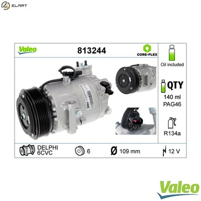 COMPRESSOR AIR CONDITIONING 813244 FOR HOLDEN VAUXHALL ZAFIRA/Mk/III ASTRA/VI - Image 1 of 4