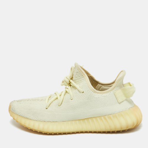 Sneakers Yeezy x Adidas verde maglia tessuto Boost 350 V2 burro taglia 40 2 3