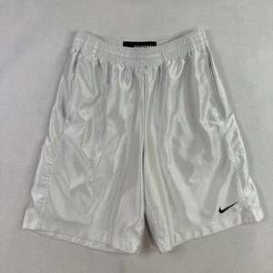 Nike Shiny Dazzle Shimmer Basketball Shorts Mens Small Athletic Gym S Silver - Picture 1 of 10