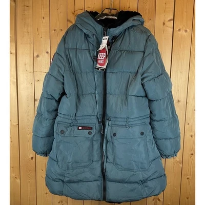 Casaco feminino Canada Weather Gear reversível, azul-petróleo oceano / preto - Tamanho XL - Imagem 1 de 4