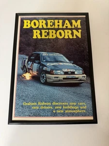 FRAMED Original Ford Sierra RS Cosworth Q8 Oils Magazine Advert Poster Retro - Picture 1 of 1