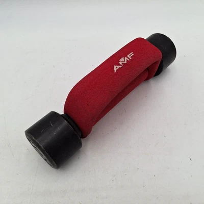 AMF Heavy Hands Red Single Dumbbell 3 lb Hand Weight Aerobic Walking U.S.A. - Image 1 of 4