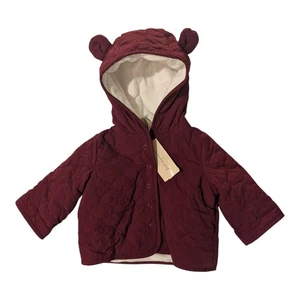 BBC-2 First Impressions Baby Quilted Micro Fleece Lined Hooded Jacket Sz 0-3m - Picture 1 of 3