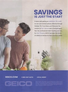 GEICO Print Ad Gay Interest LGBTQ+ Homosexual 2020 Pinup Poster Insurance Advert - Picture 1 of 1