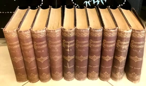 VINTAGE ANTIQUE CHAMBERS ENCYCLOPEDIA VOLUMES 1-10 1888-1892 - Foto 1 di 8