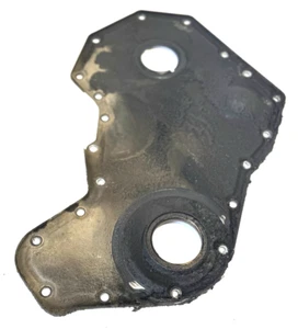 1998-2000 24V CUMMINS ISB GEAR CASE TIMING COVER PLATE W/ VENT TUBE HOLE OEM - Picture 1 of 10