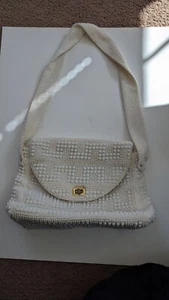 Vintage Kunststoff Perlen Handtasche von John Wind - super Zustand - 12"x 8" x 3" - Bild 1 von 15