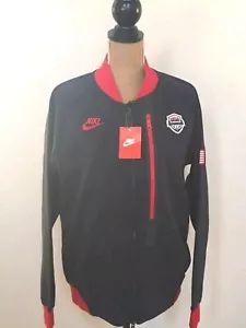 Nike Women Navy & Red Flag Logo Track Jacket, Size Large, BRAND NEW - Picture 1 of 8