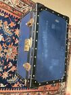 Small trunk or Tuck box. Blue with protective edges and brass studs.500x300x280