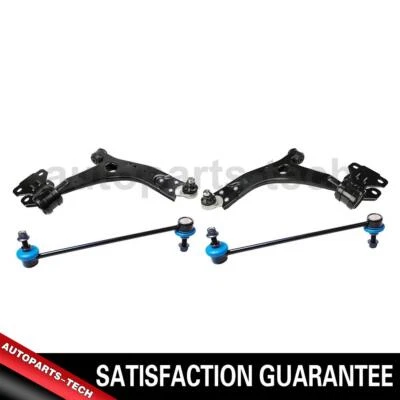 4x Brazo de control inferior con kit de enlace de barra estabilizadora de rótula para Ford Focus 2013~2018 Foto 1 de 4