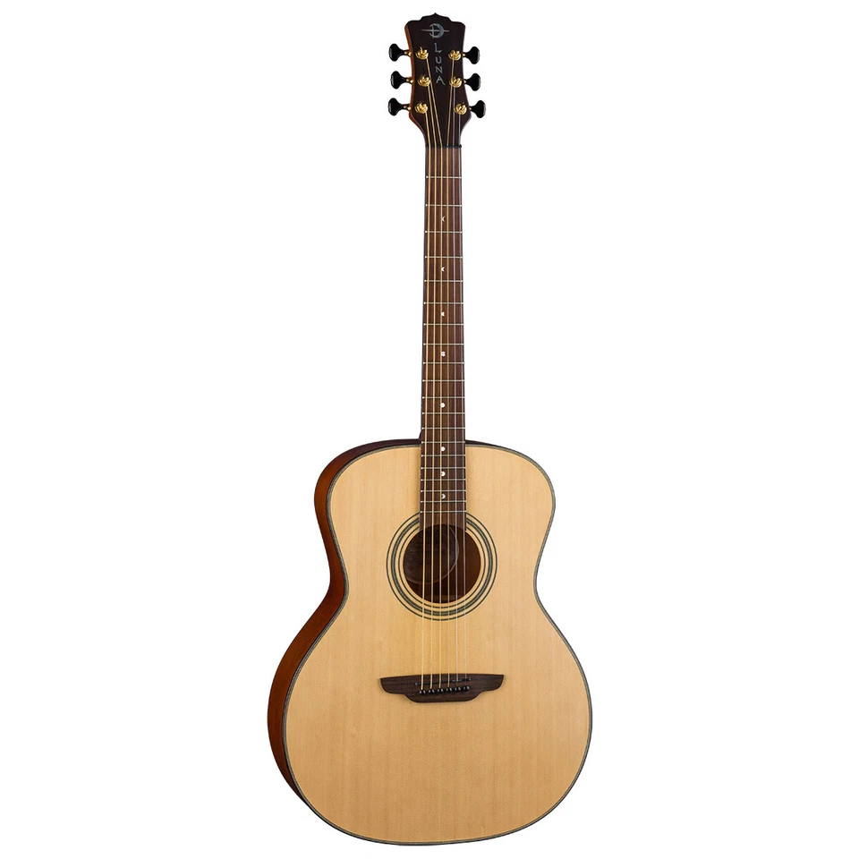 Luna 6 String Artist Series Recorder All Solid Wood Mahogany Acoustic Guitar - Image 1 of 1